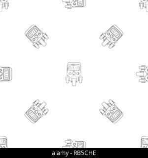 Auto rickshaw icon. Outline illustration of auto rickshaw vector icon for web design isolated on white background Stock Vector