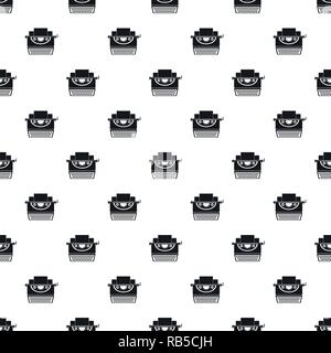 Classic typewriter pattern seamless vector repeat geometric for any web design Stock Vector