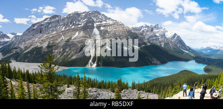 Peyto Lake Panorama Stock Photo