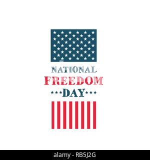 Vector illustration of National Freedom Day. Poster for celebration design. Stock Vector