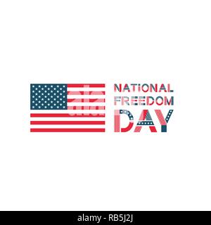 Vector illustration of National Freedom Day. Poster for celebration design. Stock Vector