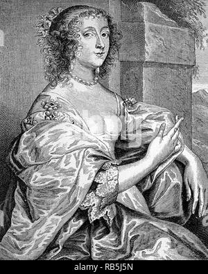 Countess Percy, portrait by Anthony van Dyck, 17th century Stock Photo