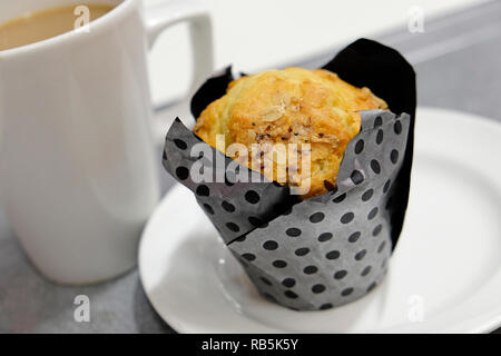 blueberry muffin and mug of coffee Stock Photo