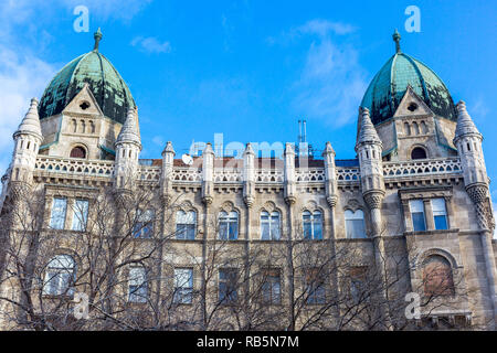Beautiful historic old building on Liberty Square, Budapest, Hungary Stock Photo