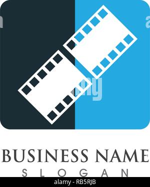 filmstrip Logo Template vector illustration design Stock Vector