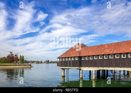 bathing hut, Rorschach, St. Gallen, Switzerland Stock Photo