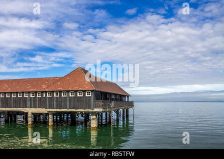 bathing hut, Rorschach, St. Gallen, Switzerland Stock Photo