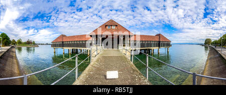 bathing hut, Rorschach, St. Gallen, Switzerland Stock Photo