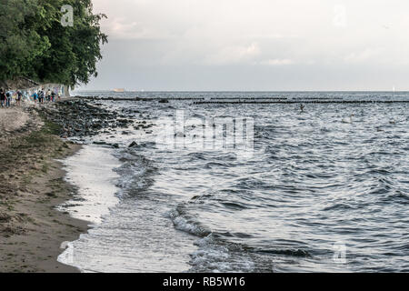Sea shore with cliff near Gdynia (Poland) Stock Photo