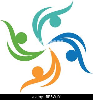 Adoption and community care Logo template vector icon Stock Vector