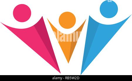 Adoption and community care Logo template vector icon Stock Vector