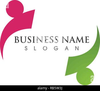 Adoption and community care Logo template vector icon Stock Vector