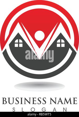 home buildings logo and symbols icons template Stock Vector
