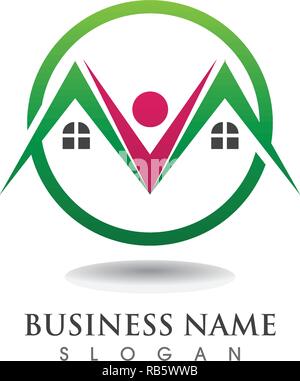 home buildings logo and symbols icons template Stock Vector