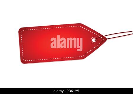 Premium Vector  Red blank paper tag or label element on white background