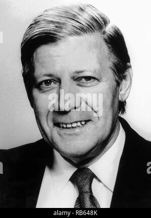 Helmut Schmidt (born 1918) a German Social Democratic politician who served as Chancellor of West Germany from 1974 to 1982. Prior to becoming Chancellor, he had served as Minister of Defence. Stock Photo