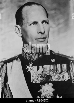 Photograph of King George II of Greece (1890-1947). Dated 1942 Stock Photo