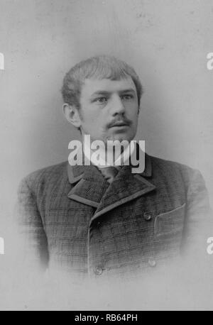 Photograph shows portrait of Dietrich Eckart, head-and-shoulders, facing right. Dated 1890 Stock Photo