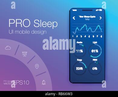 Vector Health And Fitness Smart Phone Application Stock Vector