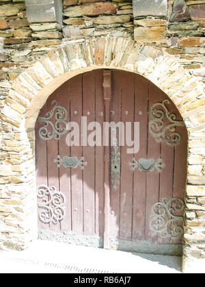 Antique doors and gates, cultural heritage in the form of doors, arches and gates. Stock Photo