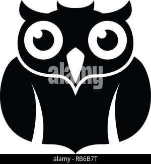 vector owl icon isolated on whie background. owl bird logo graphic design, wisdom symbol Stock Vector