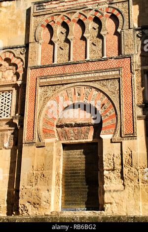 Beautiful and colossal door of the Mosque of Cordoba in Spain Stock Photo