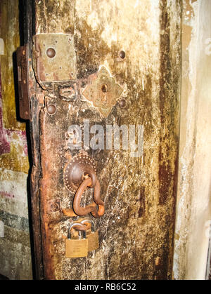 Antique doors and gates, cultural heritage in the form of doors, arches and gates. Stock Photo