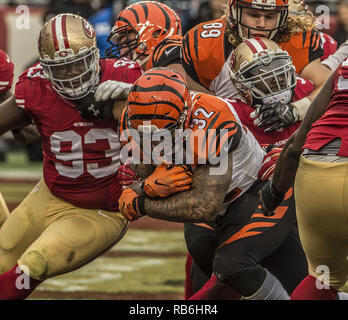 Santa Clara, California, USA. 20th Dec, 2015. Cincinnati Bengals running back Jeremy Hill (32) makes touchdown during goal line stand on Sunday, December 20, 2015, at Levis Stadium in Santa Clara, California. The Bengals defeated the 49ers 24-14. Credit: Al Golub/ZUMA Wire/Alamy Live News Stock Photo