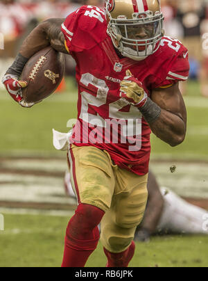 SANTA CLARA, CA - DECEMBER 04: San Francisco 49ers running back Christian  McCaffrey (23) lunges for extra yards during the NFL professional football  game between the Miami Dolphins and San Francisco 49ers