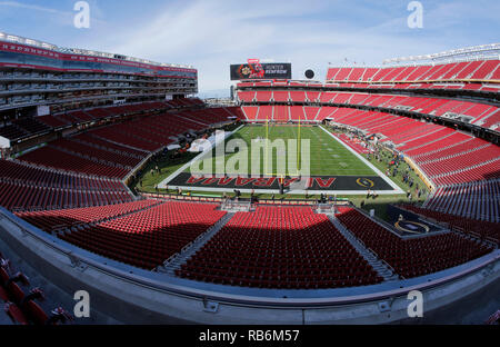January 07, 2019 General view of Levi's Stadium before the National Championship between the Clemson Tigers and the Alabama Crimson Tide at Levi's Stadium in Santa Clara, California. Charles Baus/CSM Stock Photo
