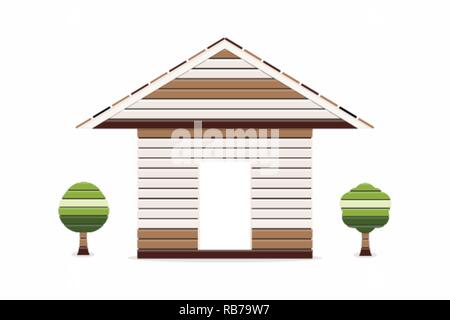 Vector illustration of a small wooden house Stock Vector Image & Art ...