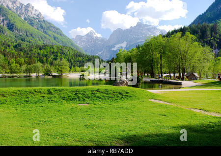 Lake Jasna in Kranjska Gora, Slovenia Stock Photo