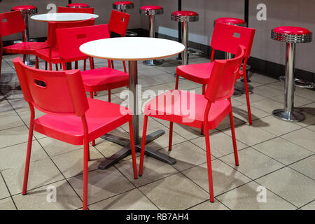 Interior of a cafeteria restaurant Stock Photo