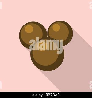 Propolis ball icon, flat style Stock Vector