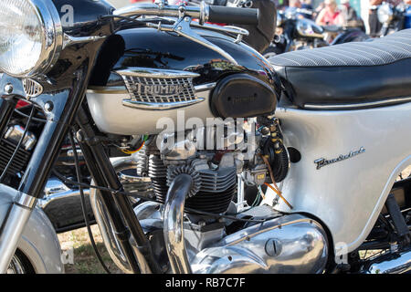 Vintage Triumph Thunderbird motorcycle. Classic british motorcycle Stock Photo