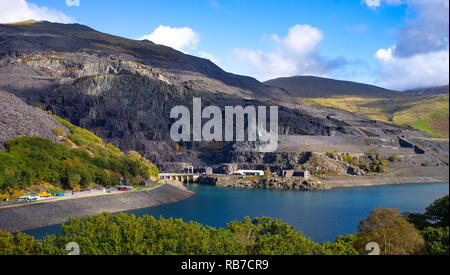 Disused Slate Quarry near Llanberis, Gwynedd, North Wales. Image taken in October 2018. Stock Photo