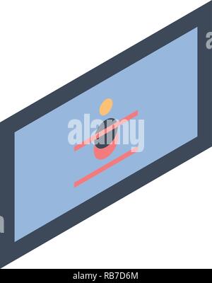 Picture in wooden frame icon, isometric style Stock Vector