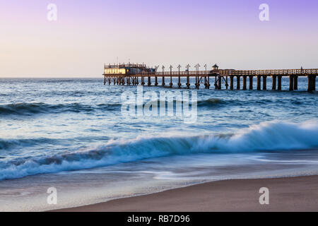Historic Jetty of Swakopmund, Swakopmund, Namibia Stock Photo