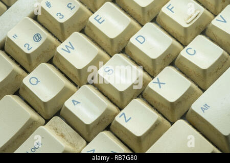 Old dirty computer keyboard Stock Photo