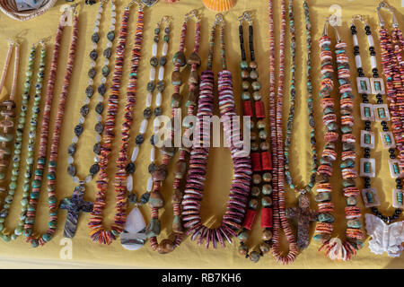Native American jewelry for sale in Old Town Albuquerque, New Mexico Stock Photo