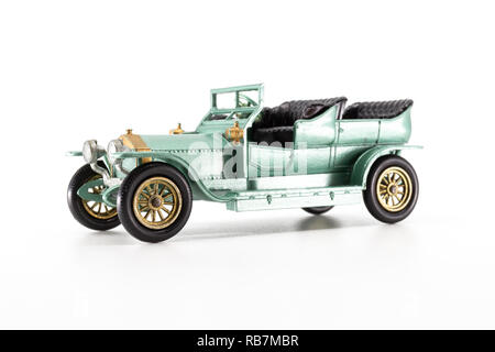 マッチボックス　1912 ROLLS-ROYCE 1970年代購入 Matchbox Y-7 - 1912 Rolls Royce Silver Red With Box Vintage