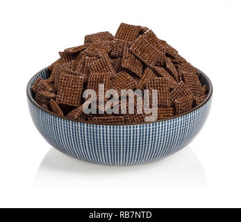 A bowl filled with Nestle Coco Shreddies breakfast cereal Stock Photo