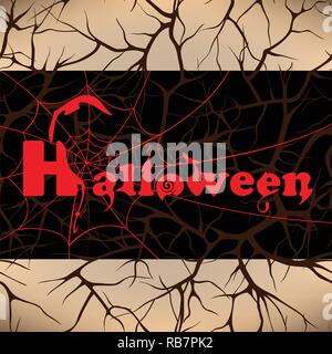 Halloween design background, vector illustration Stock Vector