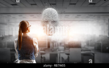 Artificial intelligence and future technologies. Mixed media Stock Photo