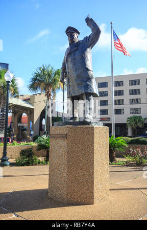 Statue of Sir Winston Churchill in downtown New Orleans, Louisiana. Stock Photo