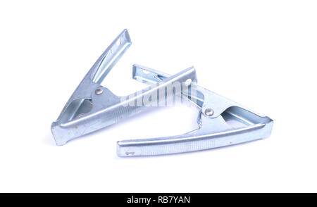 Glue clamps isolated on a white background Stock Photo
