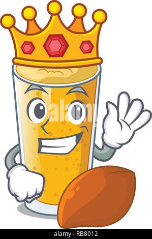 King lassi mango in the character fridge Stock Vector