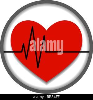 Vector icon about heart health. Isolated. Eps 10 Stock Vector