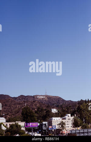 Hollywood sign.  Hollywood, Los Angeles, California. Stock Photo