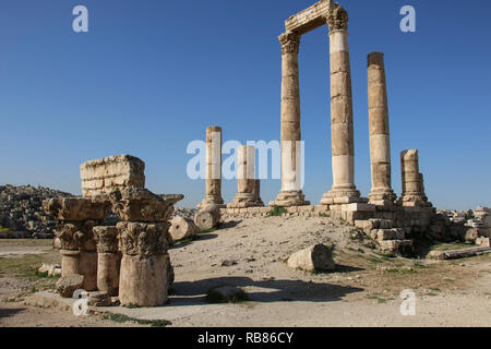 Temple of Hercules of the Amman Citadel complex (Jabal al-Qal'a), Amman, Jordan. Stock Photo